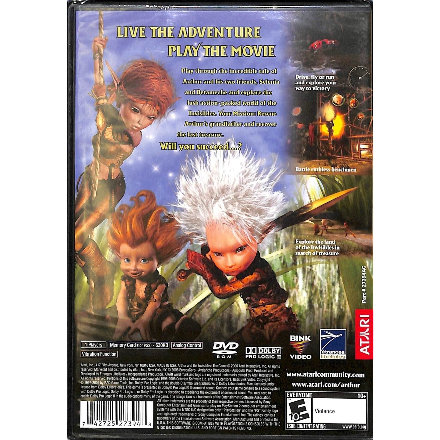 Arthur and the Invisibles (PlayStation 2, 2007) BRAND NEW SEALED