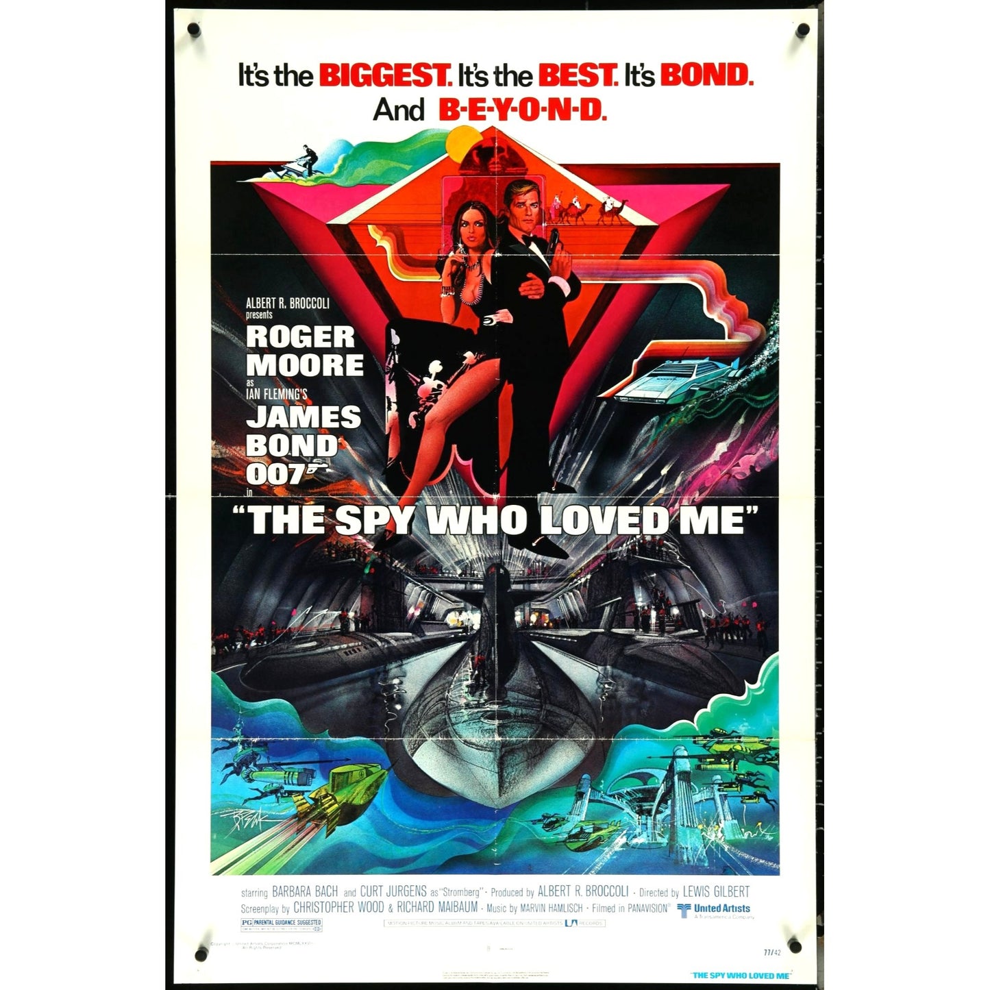 SPY WHO LOVED ME Vintage Theatrical Folded One-Sheet Movie Poster 27" x 41"