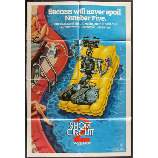 Short Circuit 2 (1988) Original Movie Poster Folded 27x41