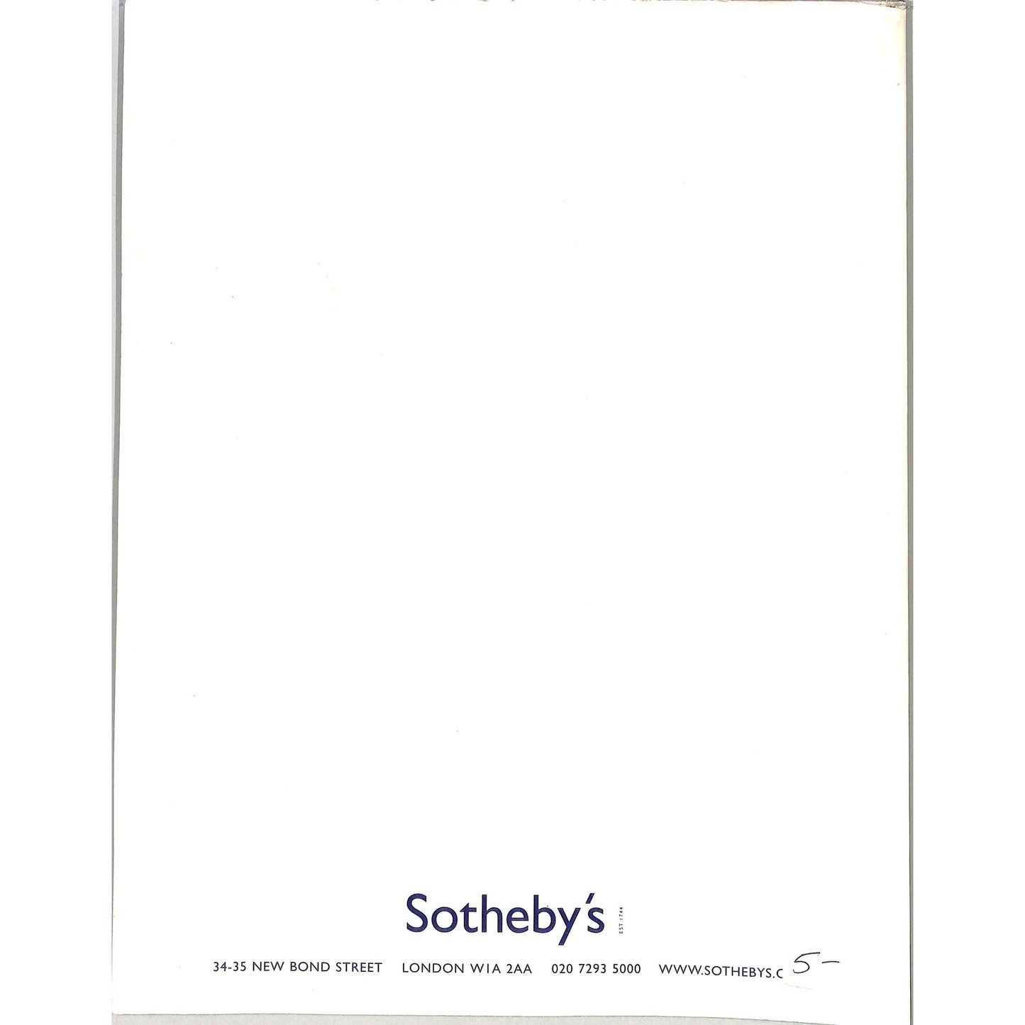 Sotheby's Impressionist and Modern Art Auction Catalog February 5, 2002