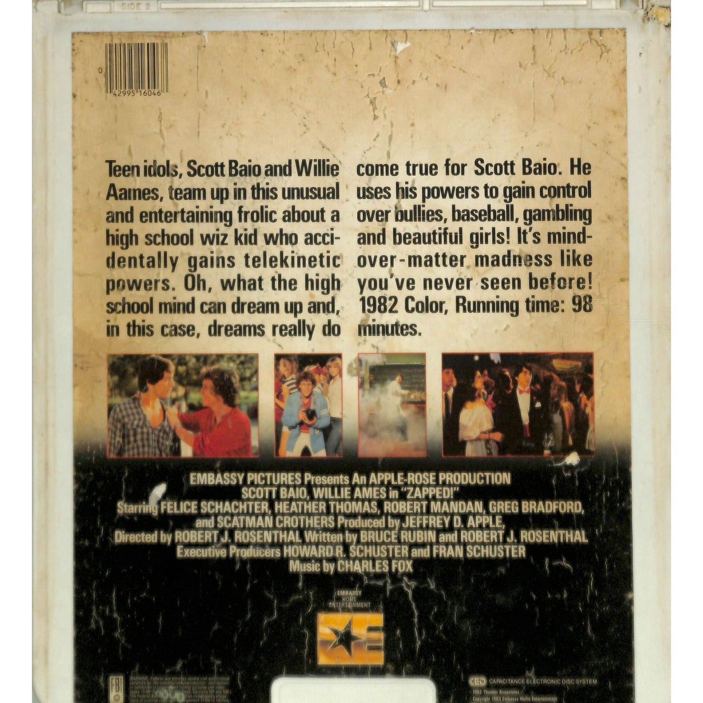 Zapped! (1982) CED Laserdisc