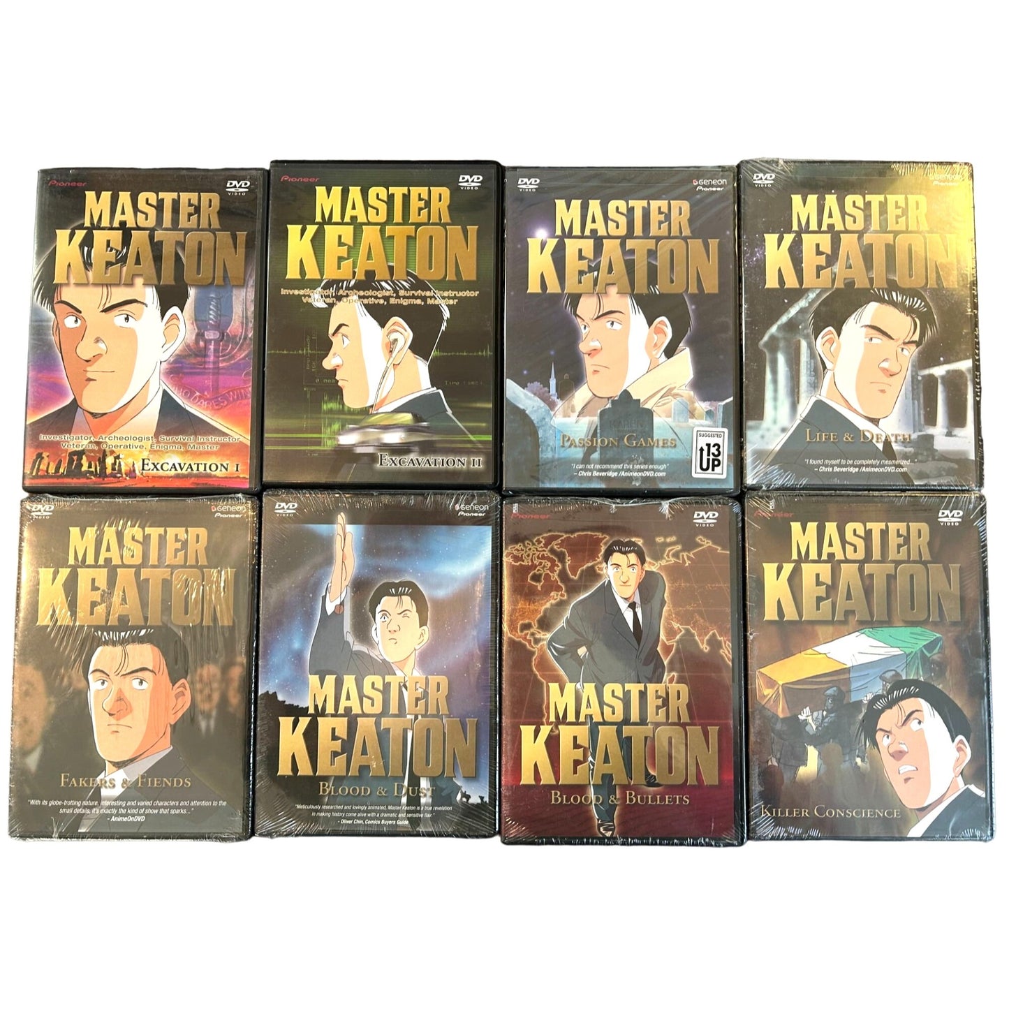 Master Keaton Vol. 1-8 Complete Anime Series DVDs (Rare) Vol. 3-8 STILL SEALED!