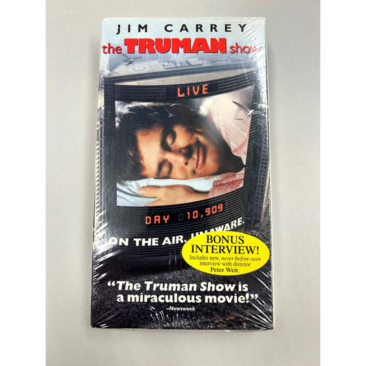 The Truman Show (1999 Release) Sealed VHS with Watermarks Jim Carrey