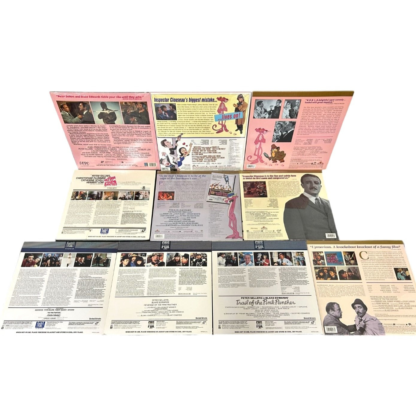 Pink Panther / Peter Sellers LASERDISC Collection 10 Films Inspector Clouseau