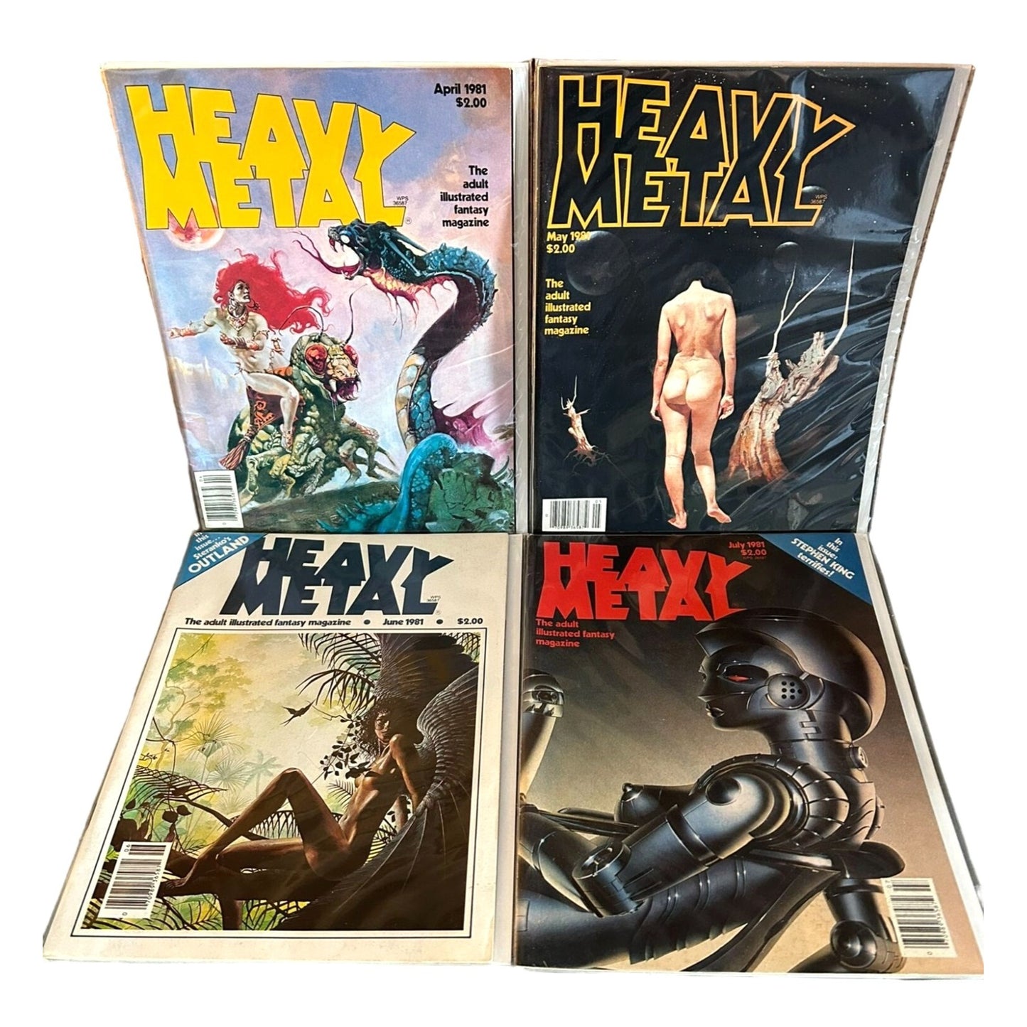 Heavy Metal Magazine - Full Run Apr. 1977 - July 1981 #1-52 Ex. Cond. Boarded