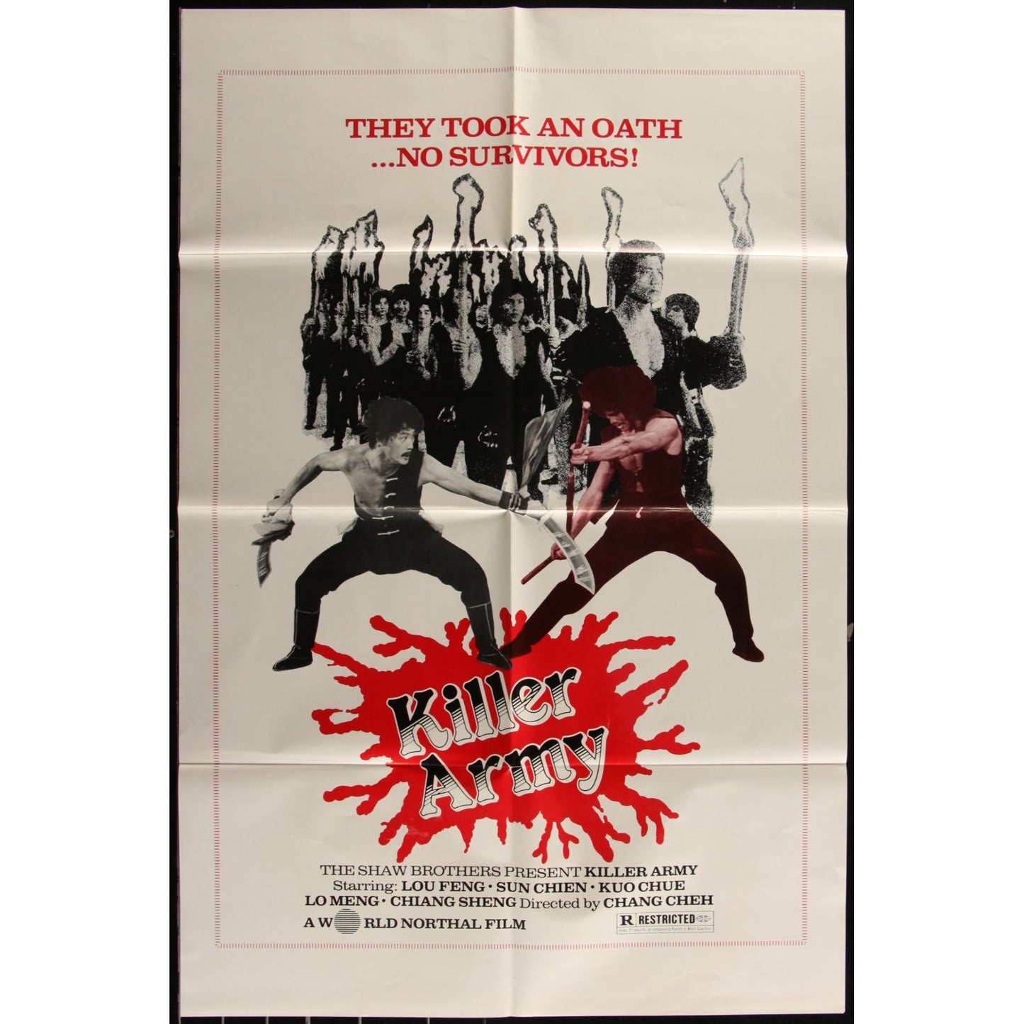 Lot of 15 Kung Fu One-Sheet Posters 1970s Orig. 27x41 Folded Martial Arts EM2A11