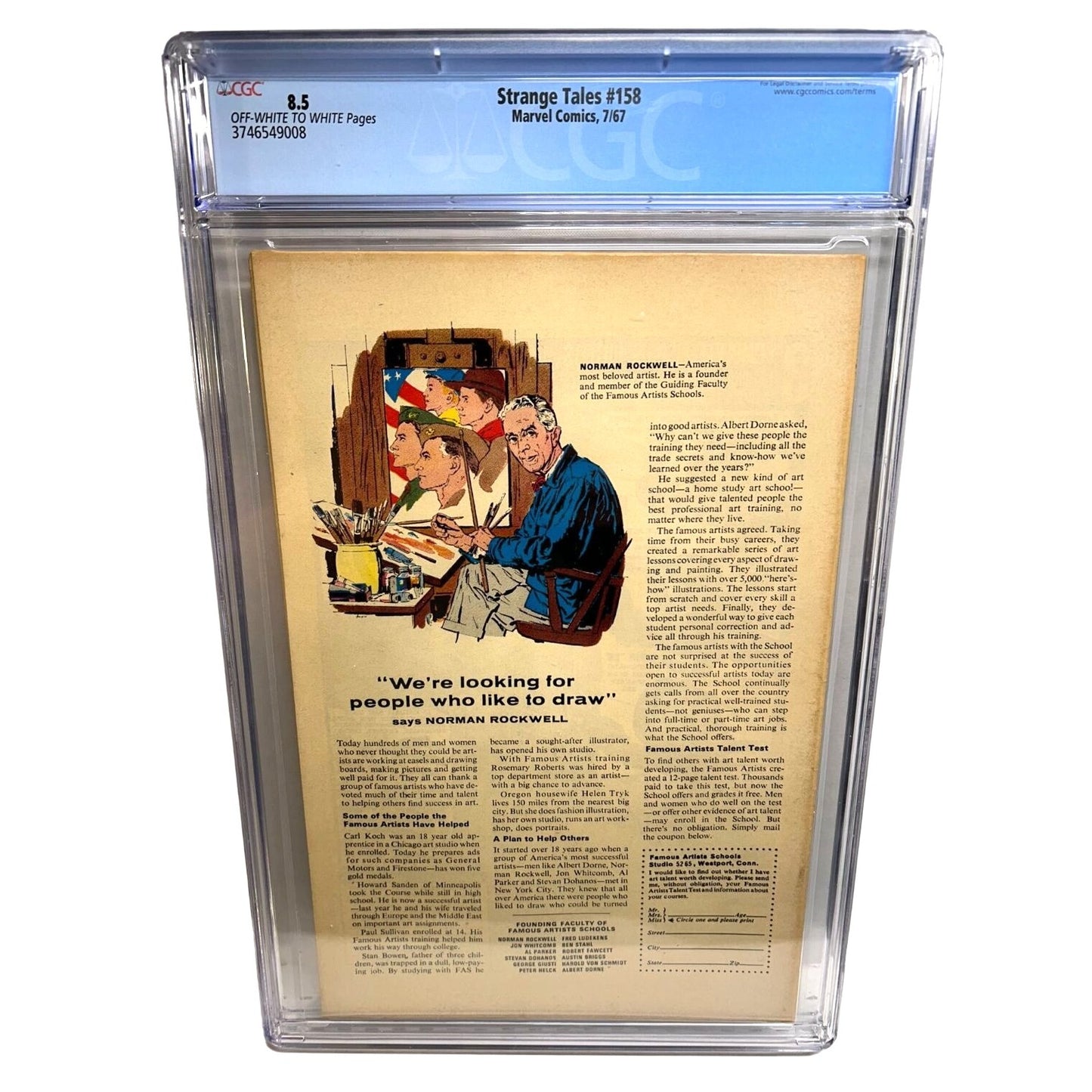 Strange Tales #158 (Marvel 1967) CGC 8.5 Dr. Strange Nick Fury Living Tribunal