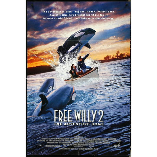 Free Willy 2: The Adventure Home (1995) Orig. Movie Poster 27x40 Folded EM1A51