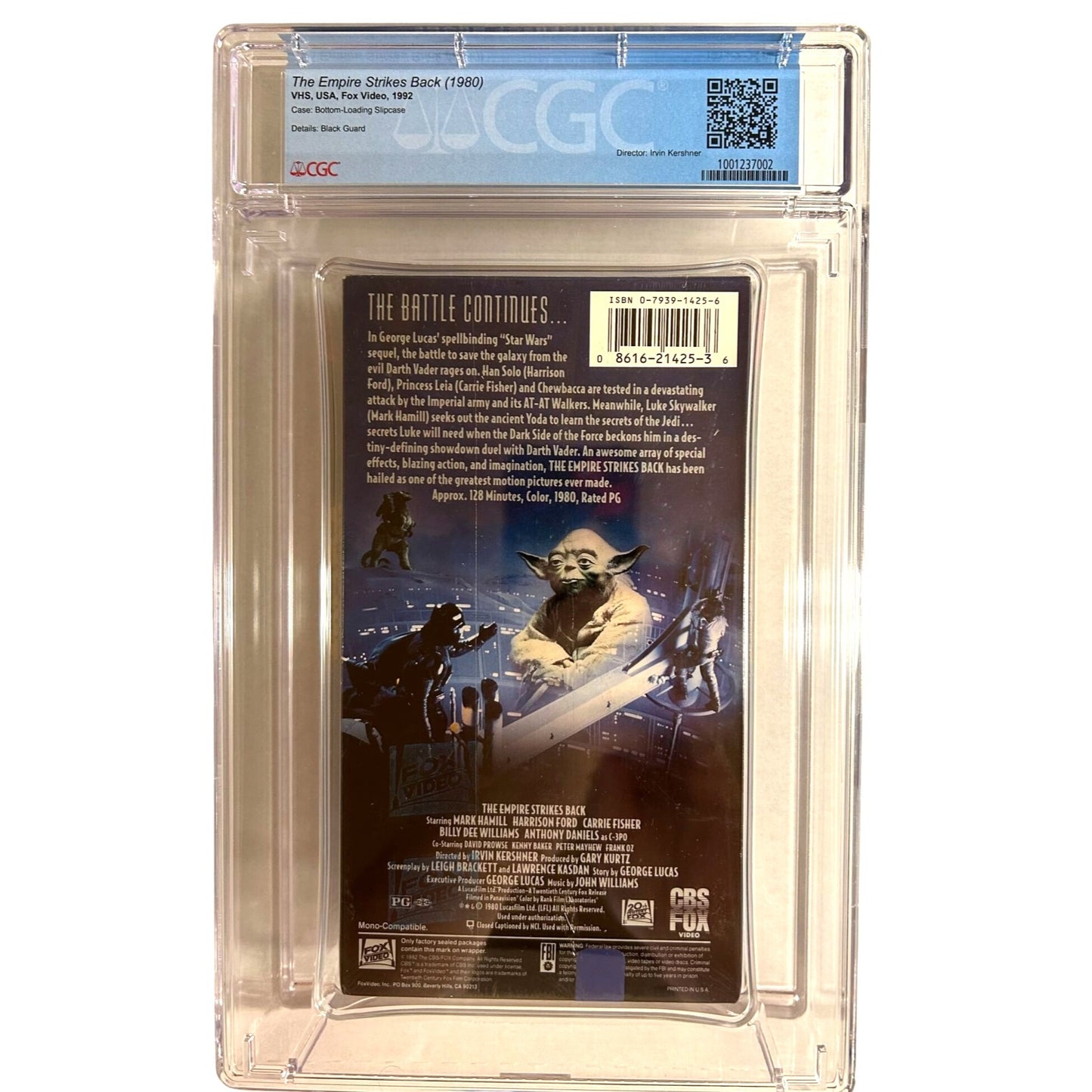Star Wars: The Empire Strikes Back (VHS) CGC Graded 9.4 SEALED A+