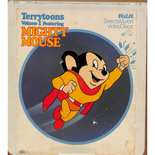 Mighty Mouse Terrytoons Vol 1(1980)Vintage RCA CED SelectaVision TESTED WOKRING
