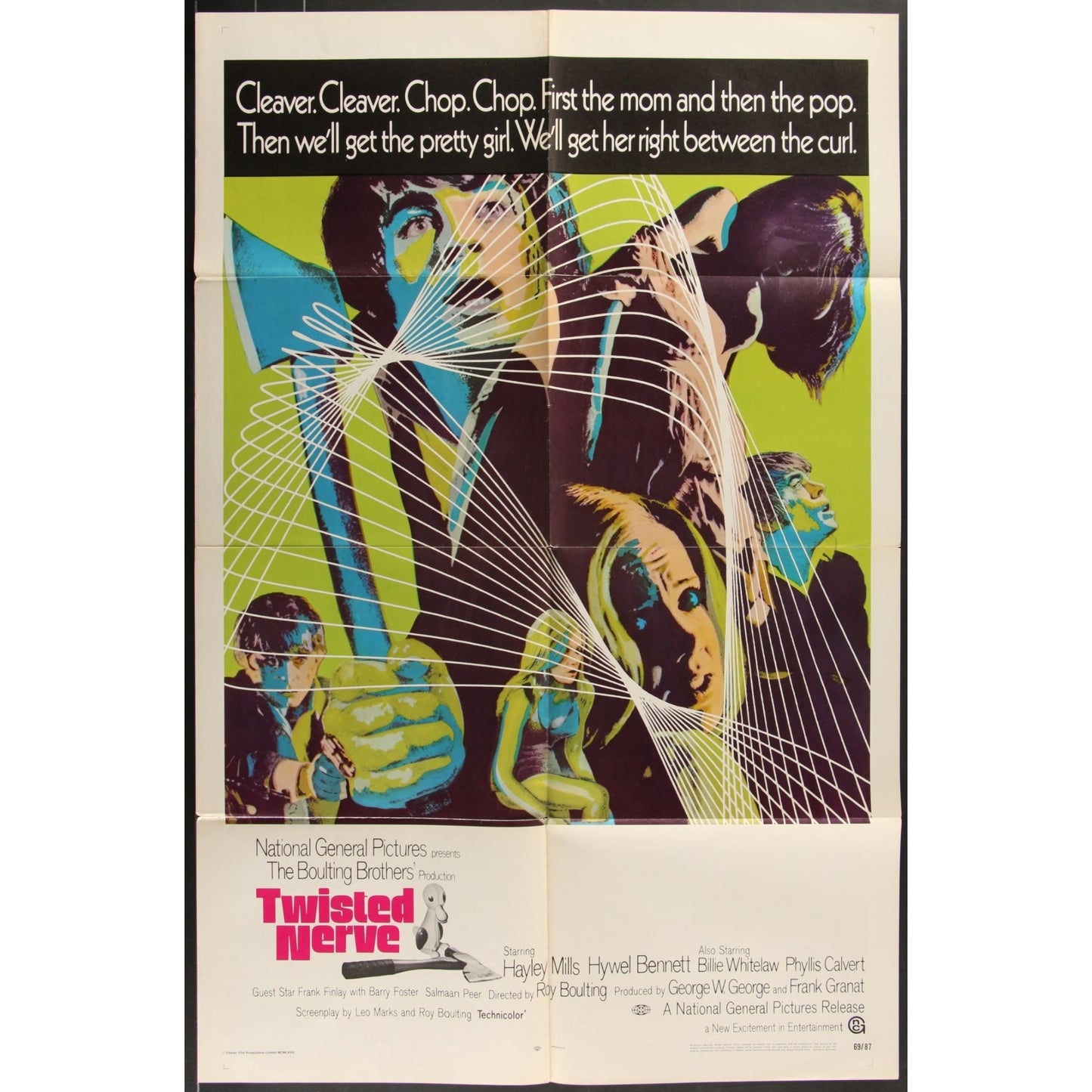 Twisted Nerve (1968) Original Movie Poster Folded 27x41