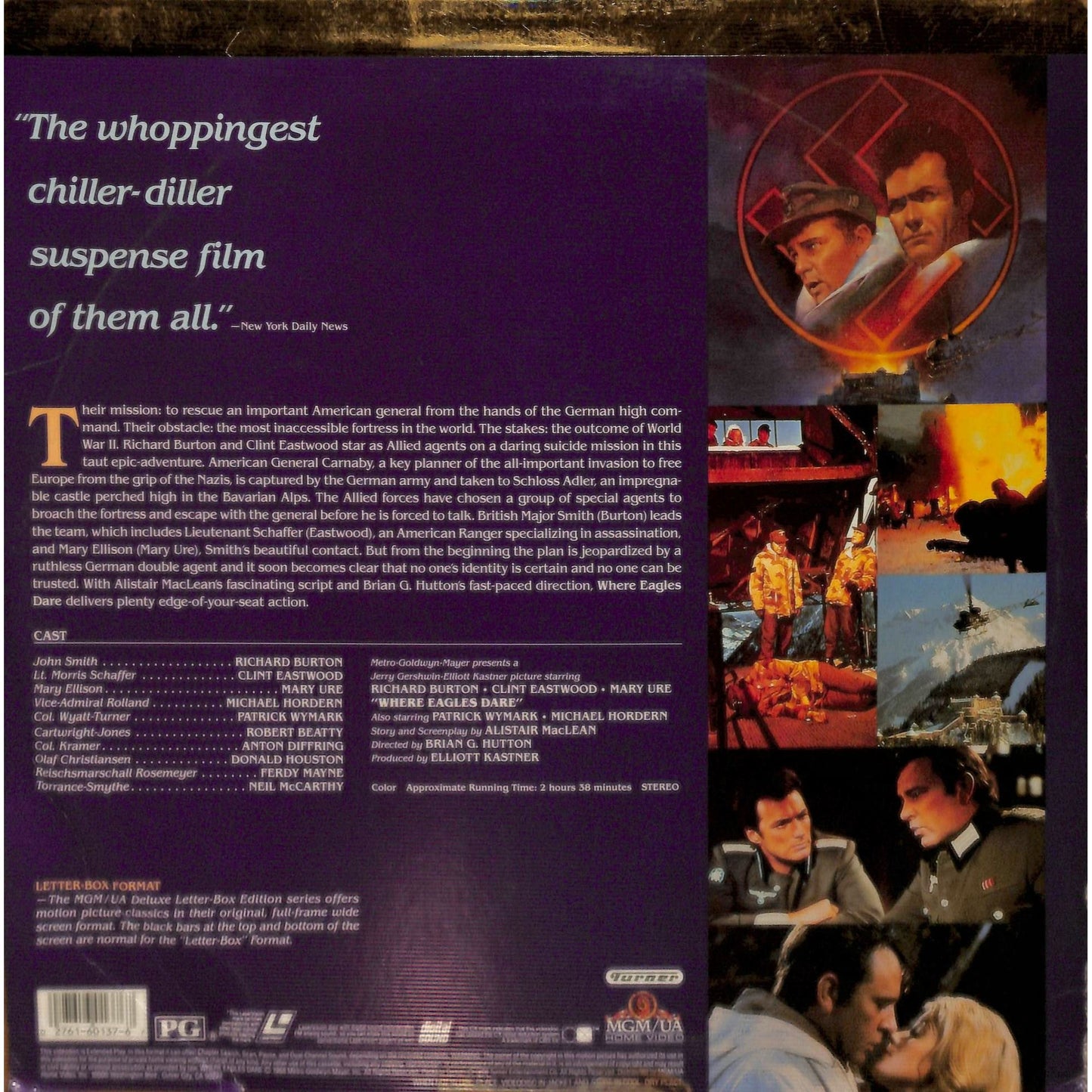 Where Eagles Dare (1968) Laserdisc Video
