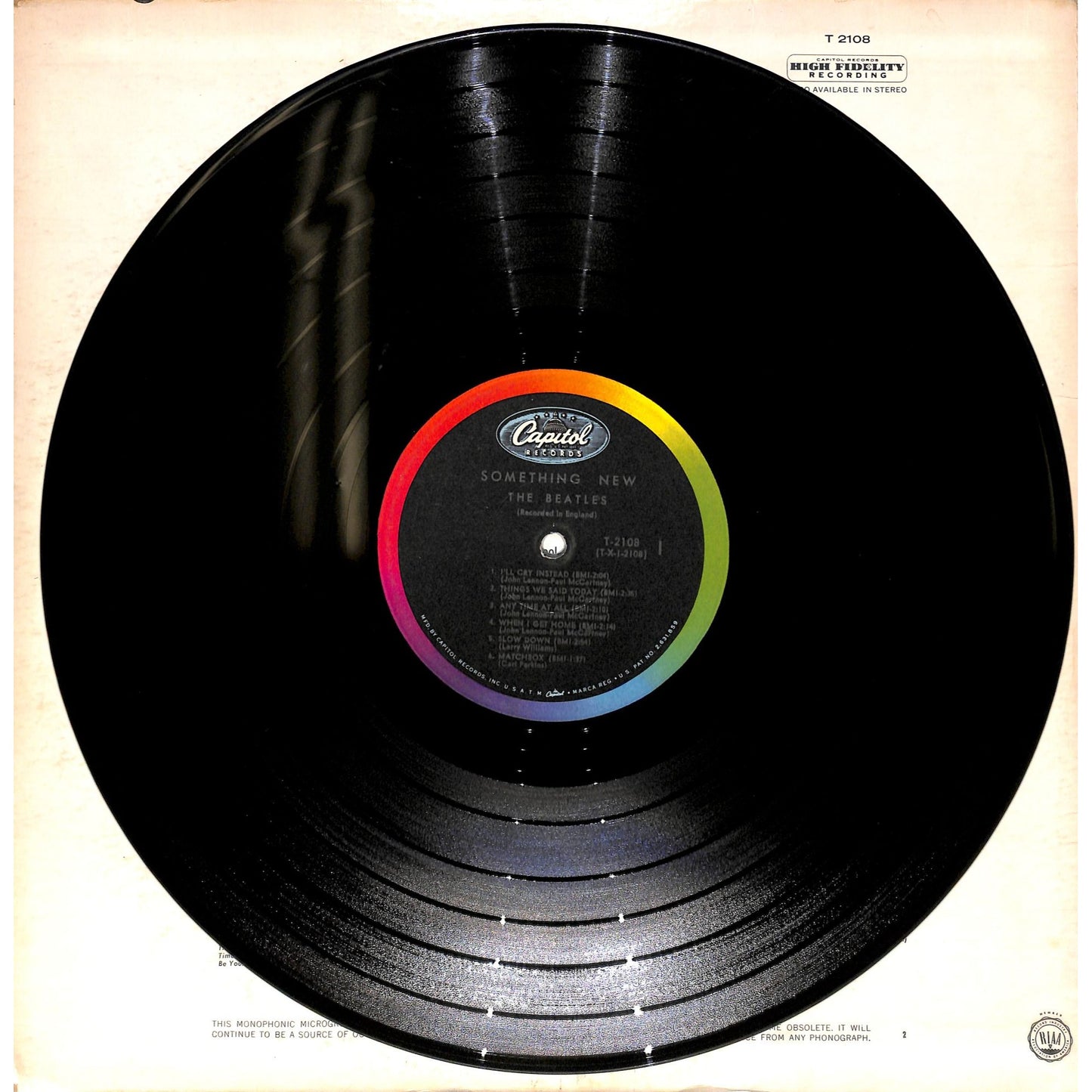 The Beatles - Something New Vinyl Record T-2108