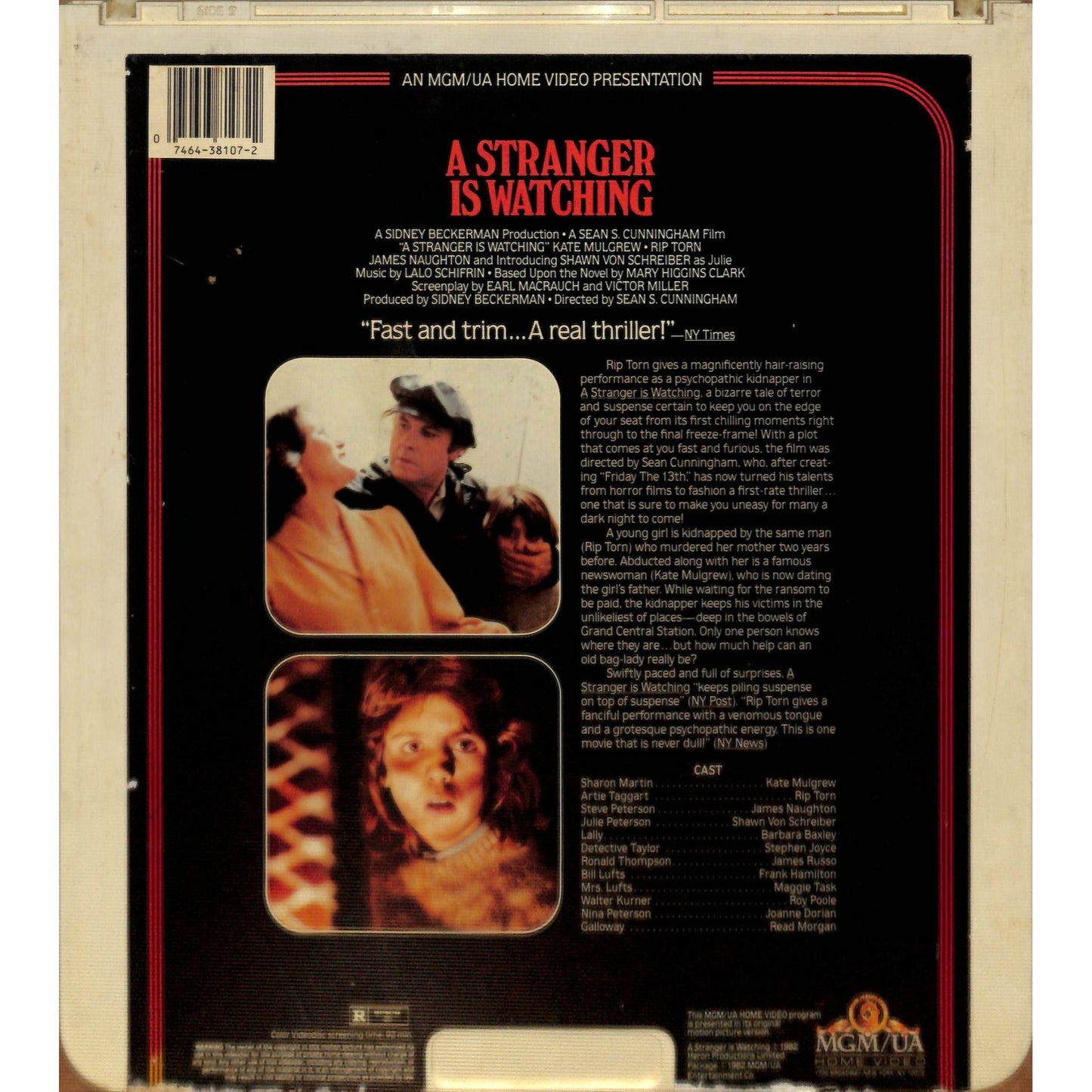 A Stranger Is Watching (1982) CED RCA SelectaVision Videodisc TESTED WORKING