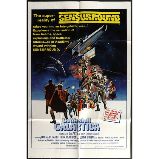 Battlestar Galactica (1978) Orig. Movie Poster Folded 27x41 Sensurround EM4-51