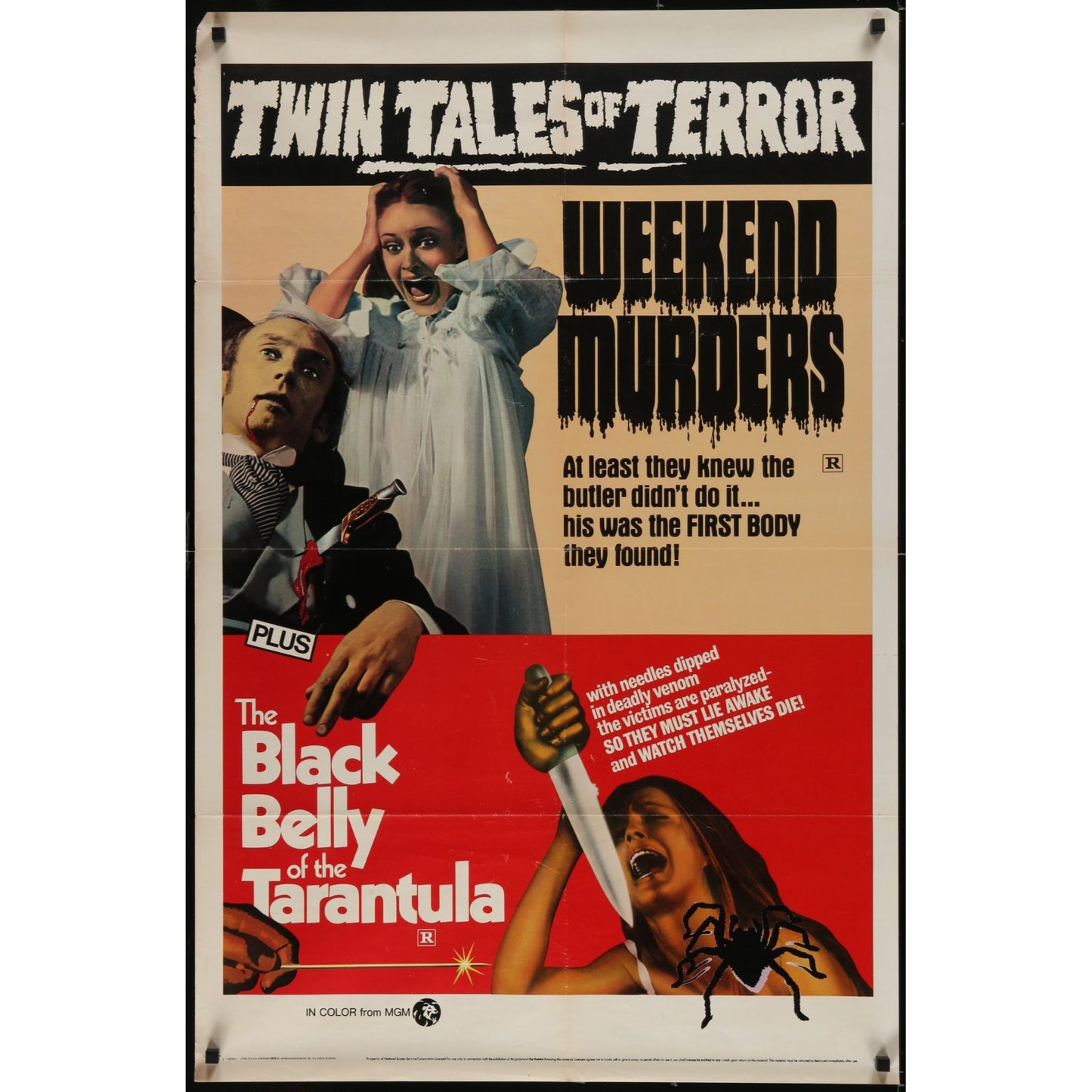 Twin Tales of Terror Double Feature Movie Pressbook (1971) Original Poster 27x40