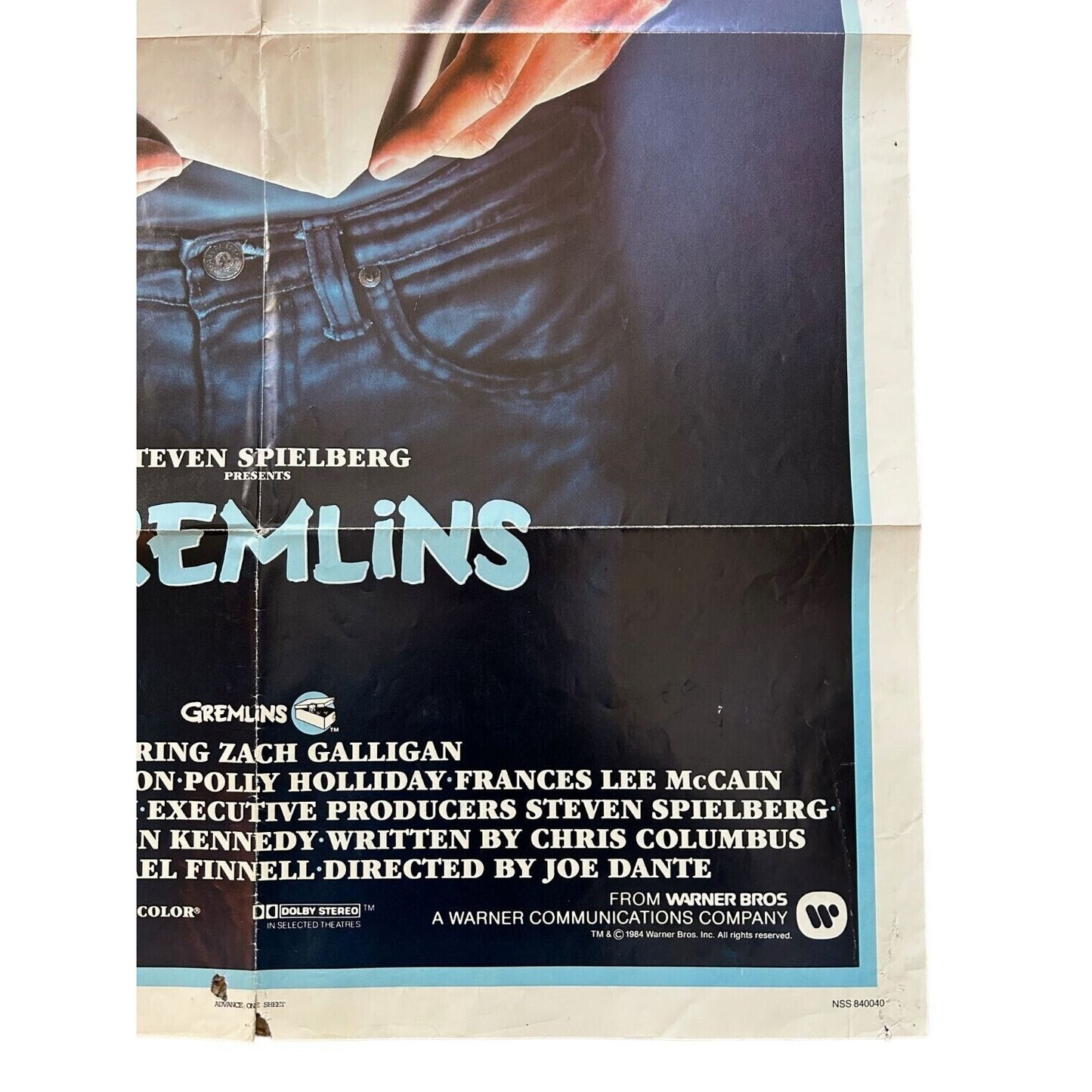 Gremlins (1984) Original Movie Poster One-Sheet 27x41 Folded Spielberg BP140