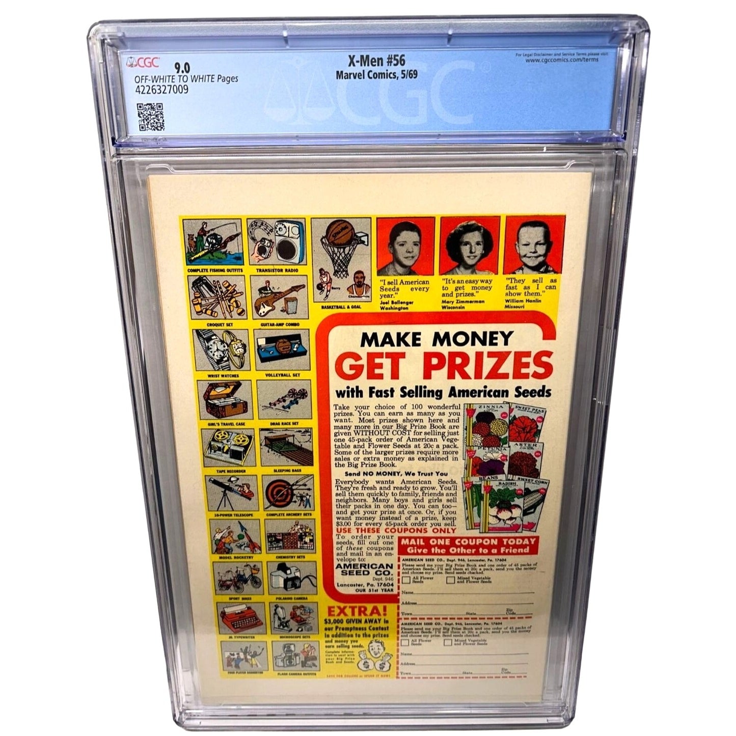 X-Men #56 CGC 9.0 1st Appearance Living Monolith Origin Angel Neal Adams Cover