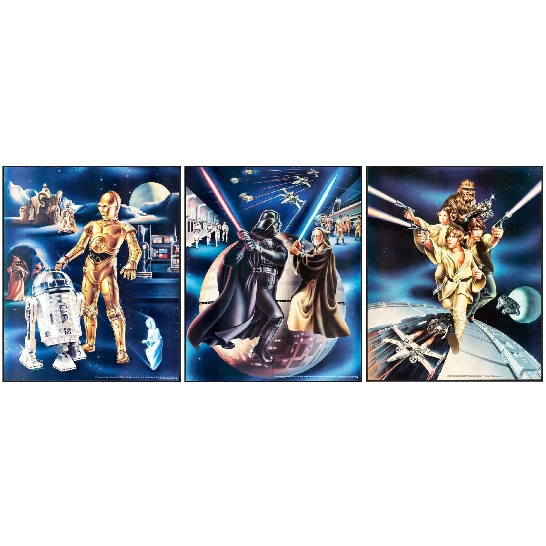 Star Wars Promo Poster Set Proctor & Gamble 1978 18.5"x22.75" Ken Goldammer Art