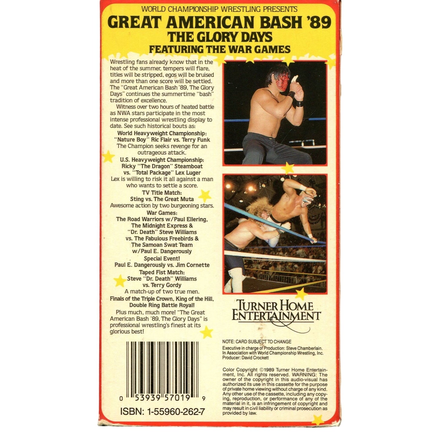 The Great American Bash'89: The Glory Days (1989) Wrestling VHS Tape