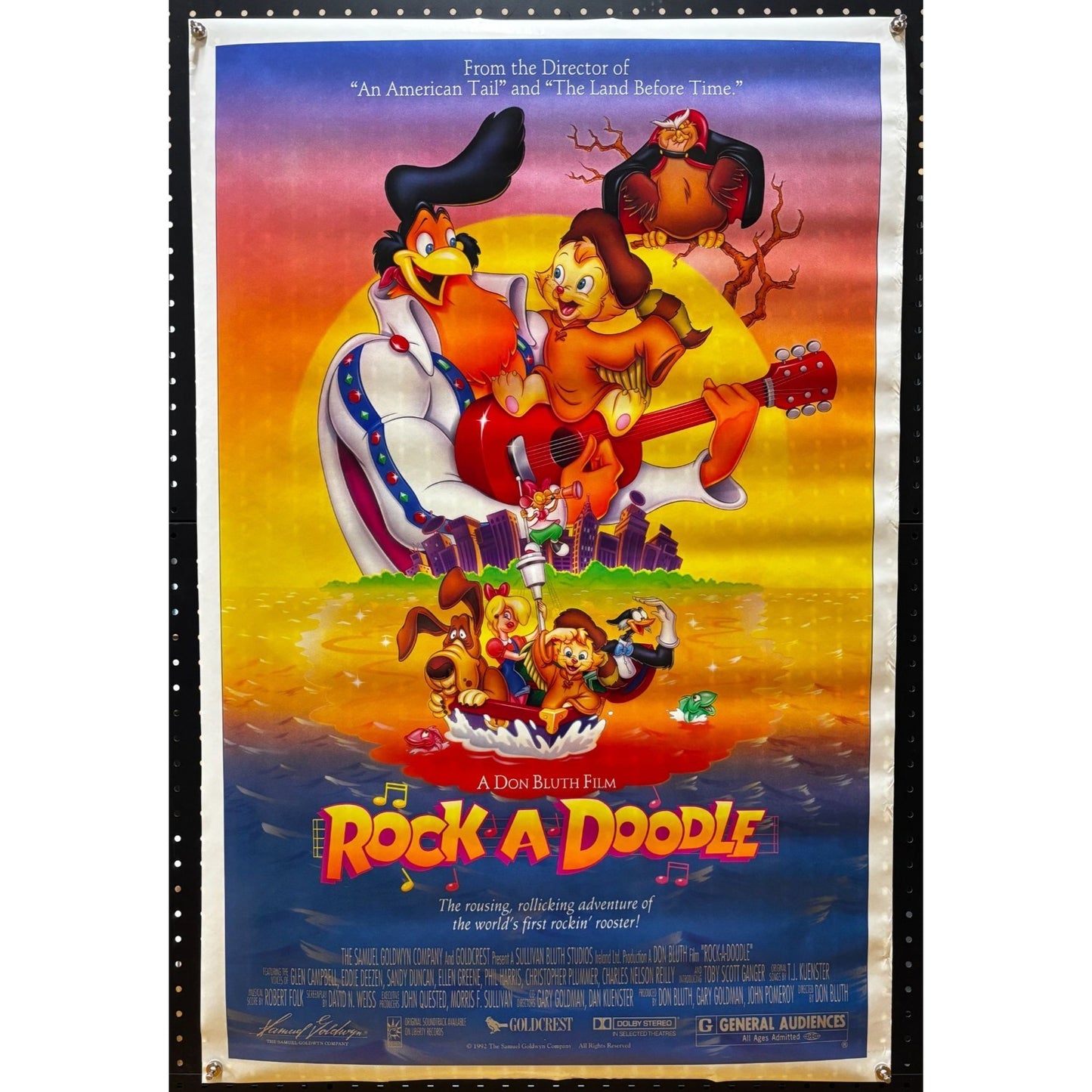 Rock-A-Doodle (1991) Double-Sided, Original Rolled Poster 27x41