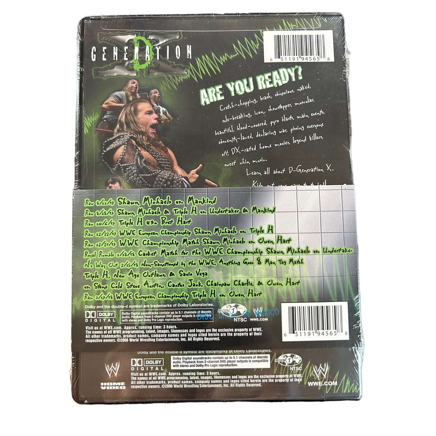 WWE - D Generation X (DVD, 2006) DX CHYNA TRIPLE H SHAWN MICHAELS WWF BRAND NEW