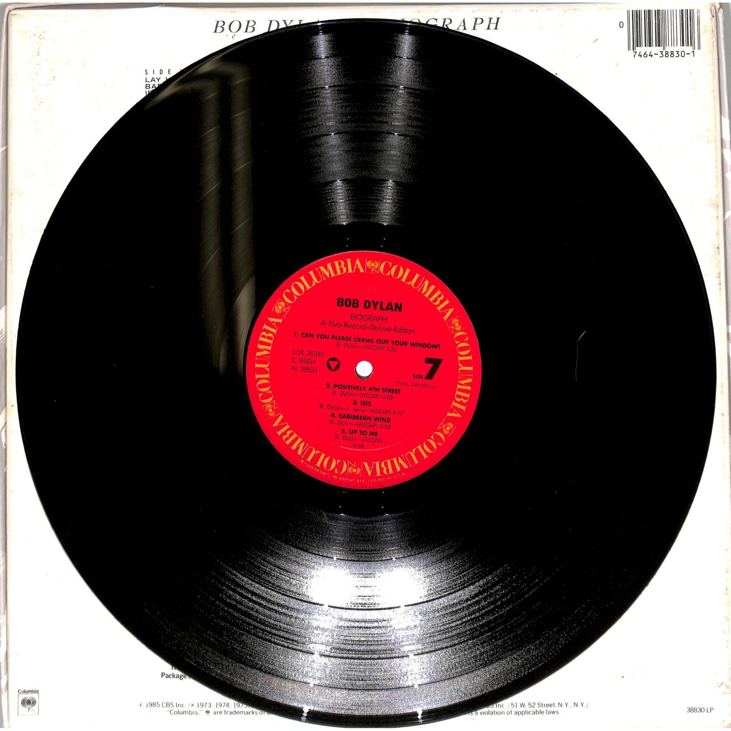 Bob Dylan - Biograph 5LP Vinyl Record Box Set C5X 38830
