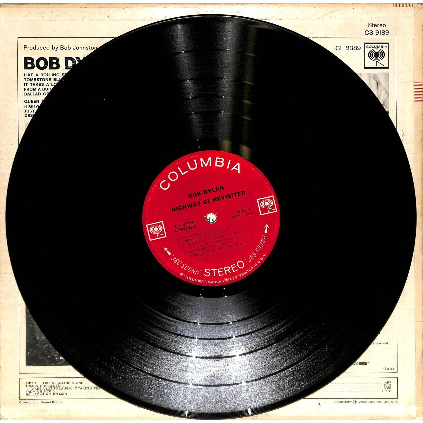 Bob Dylan - Highway 61 Revisited (Original 1965 Terre Haute Press) LP CS-9189