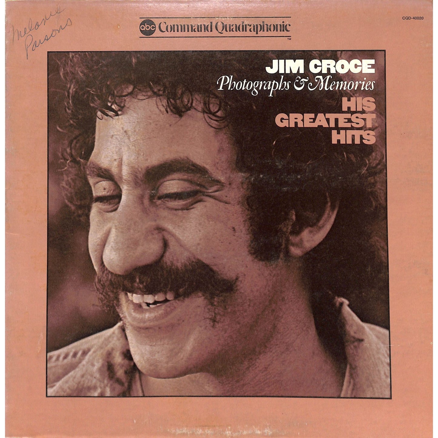Jim Croce - Photographs and Memories (His Greatest Hits) Vinyl Record CQD-40020
