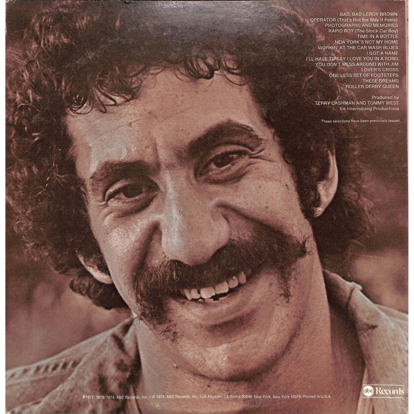 Jim Croce - Photographs and Memories (His Greatest Hits) Vinyl Record CQD-40020