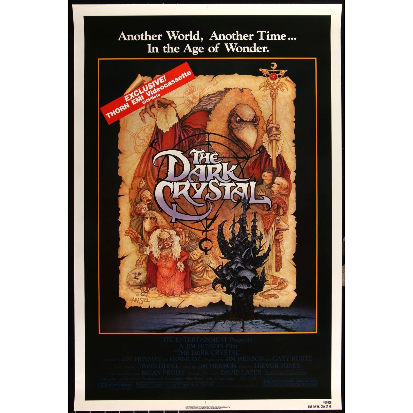 The Dark Crystal (1982) Original Video Release Poster 27x41 Rolled Single-Sided