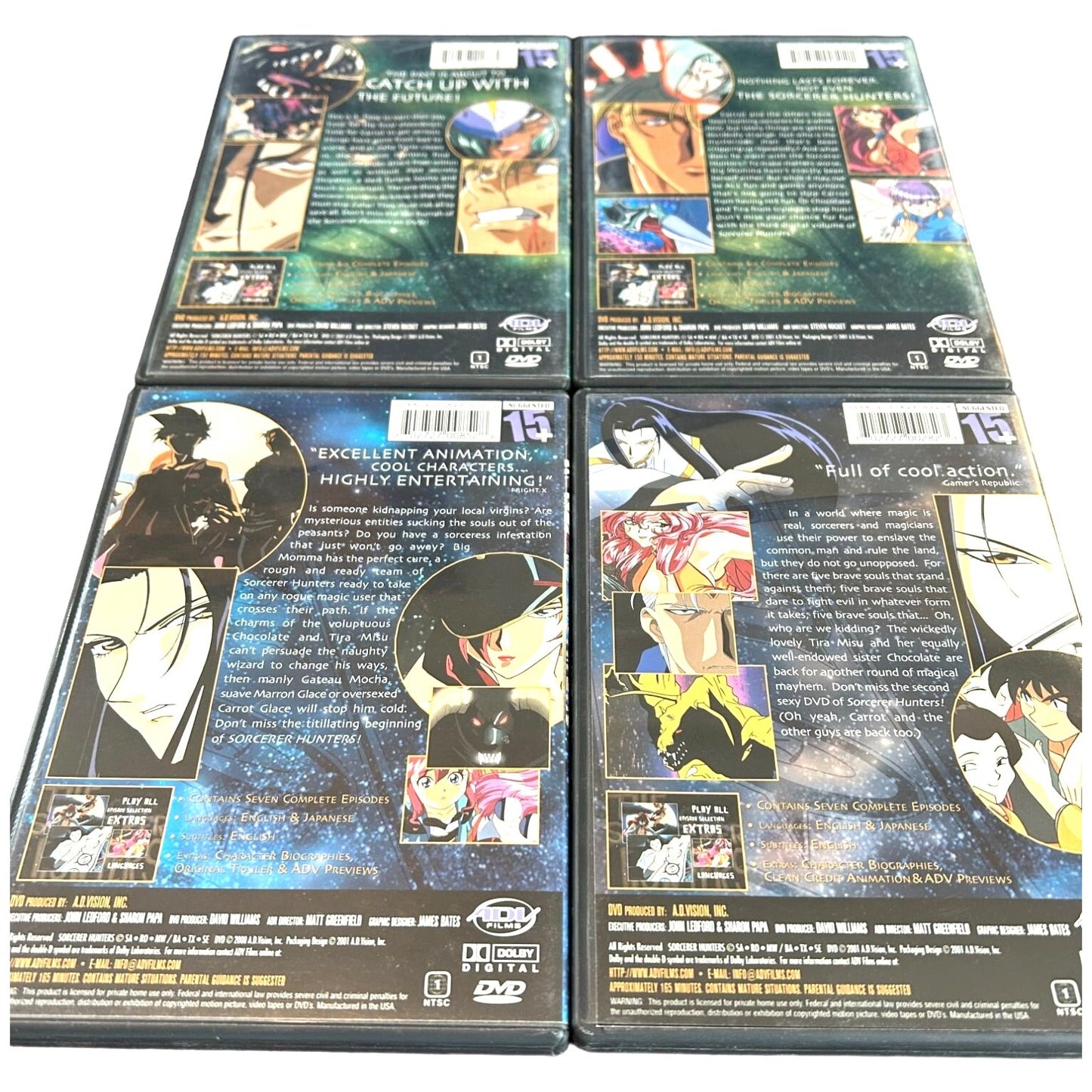 Sorcerer Hunters (aka Bakuretsu Hunters) DVDs 4 Volumes