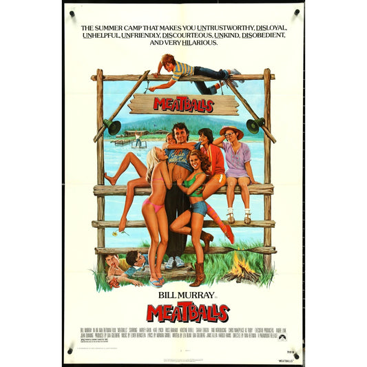 Meatballs (1979) Original Movie Poster 27x41 Folded Bill Murray Comedy EM1A80