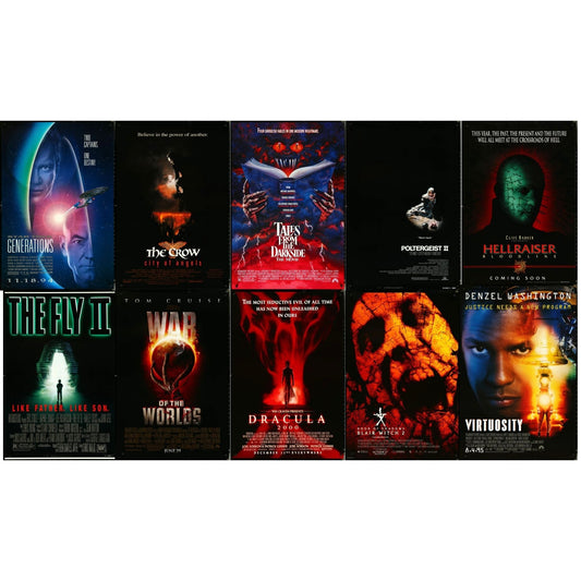 BULK LOT 10 Original Rolled Sci-Fi/Horror/ Action Movie Posters 80s-00s EM2-10