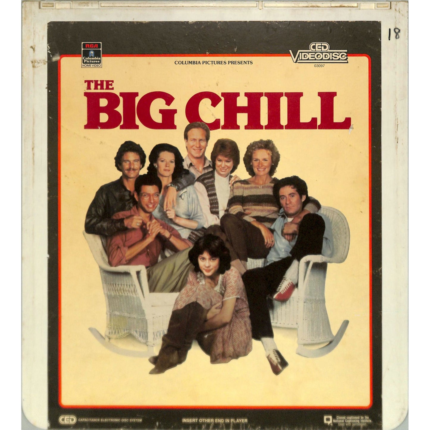 The Big Chill (1983) Vintage CED Videodisc TESTED WORKING