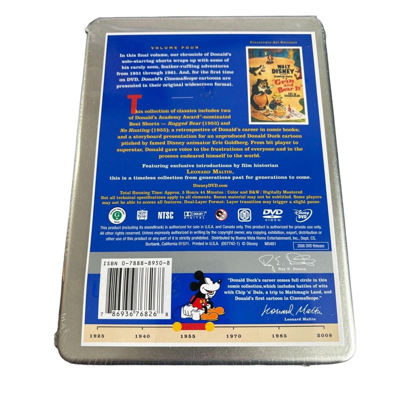 Walt Disney Treasures: The Chronological Donald Vol.4: 1951-1961 (DVD, 2008) NEW