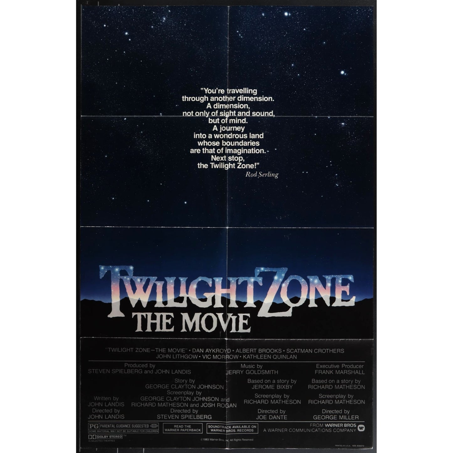 Twilight Zone: The Movie (1983) Original Movie Poster Folded 27x41 EM4-162
