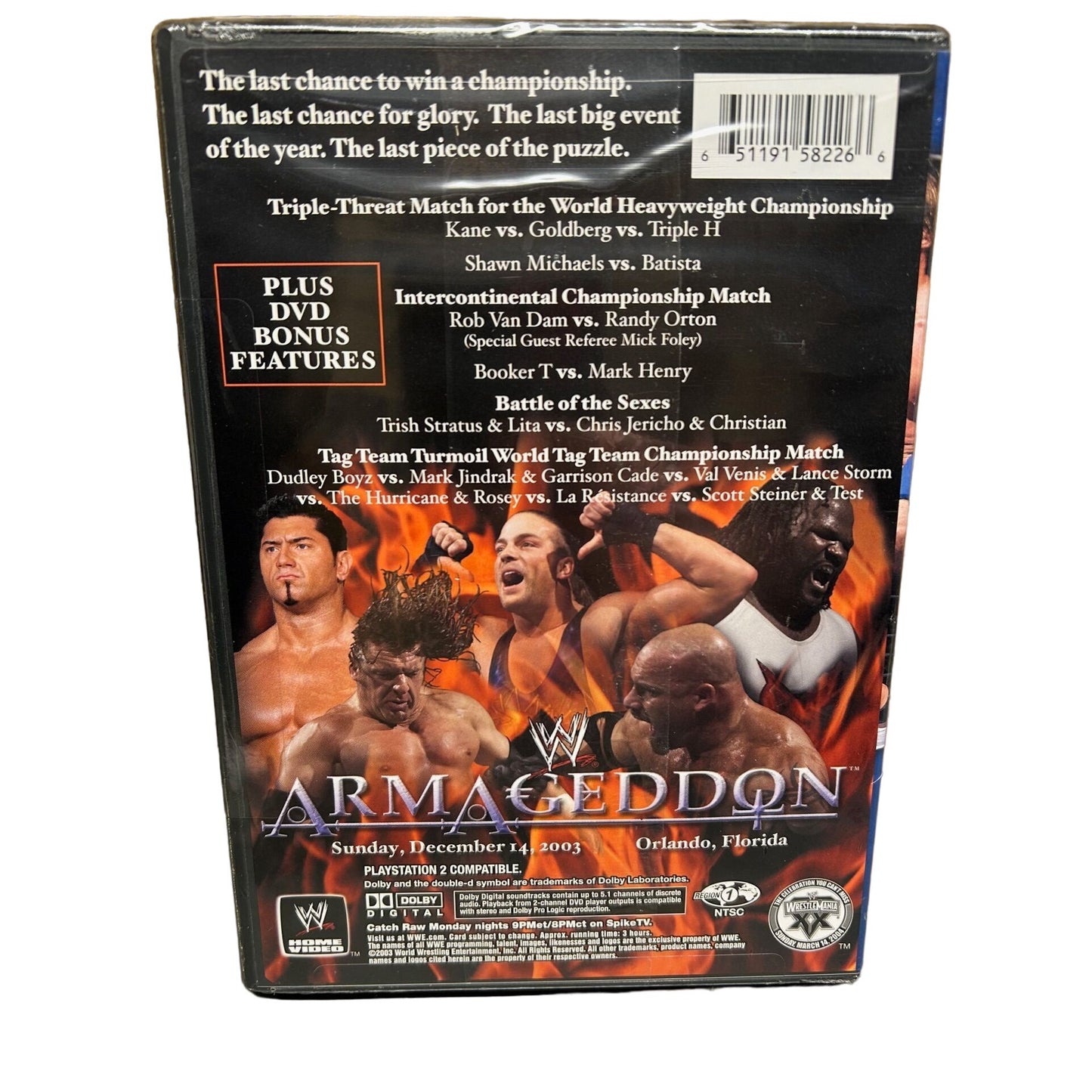 WWE Evolution of the Game Armageddon DVD 2004 BRAND NEW SEALED Triple Threat