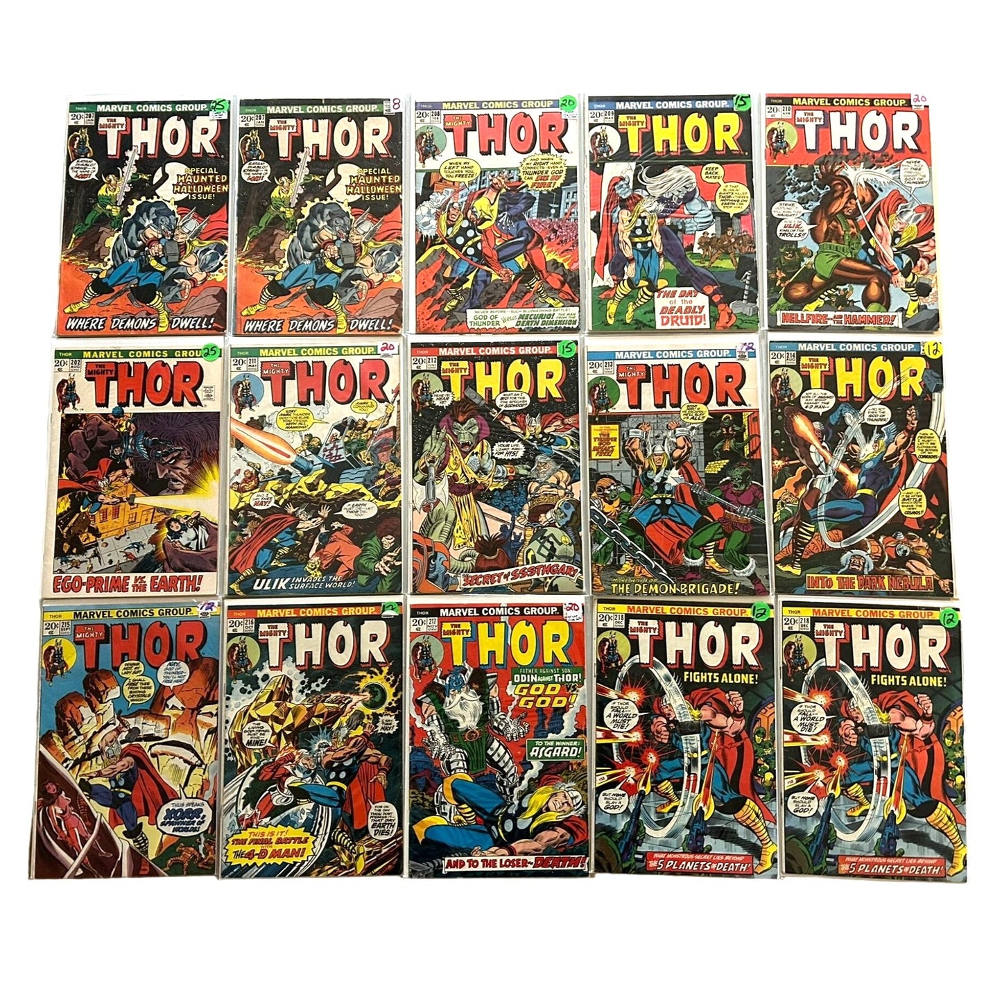 BULK LOT 45 The Mighty Thor - Silver & Bronze Age Marvel Comics VG/F condition