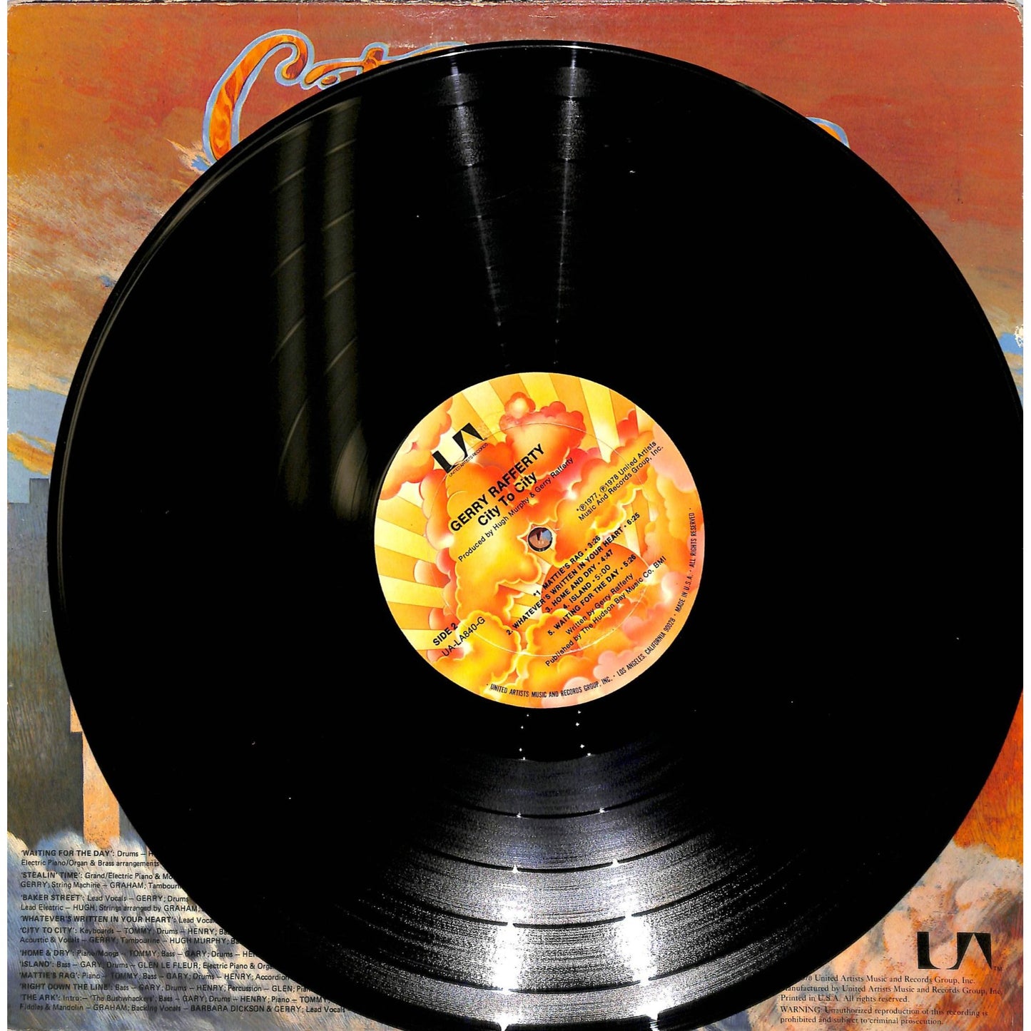 Gerry Rafferty City to City (1978) UA-LA840-G