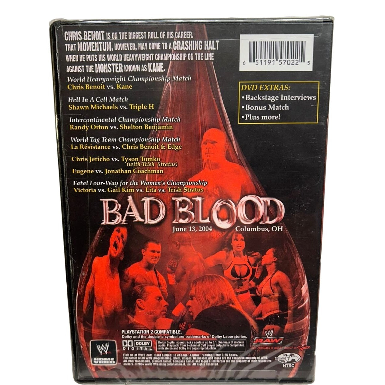 WWE BAD BLOOD 2004 DVD Brand New Factory Sealed Shawn Michaels Triple H RARE OOP