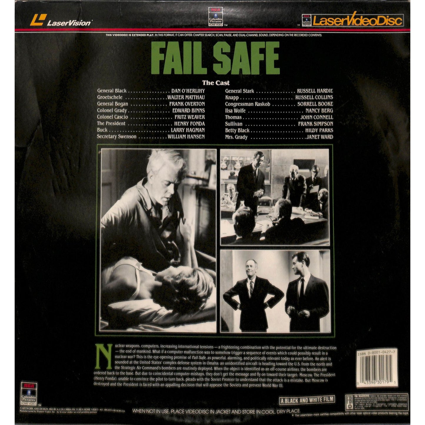 Fail Safe (1964) Laserdisc Video