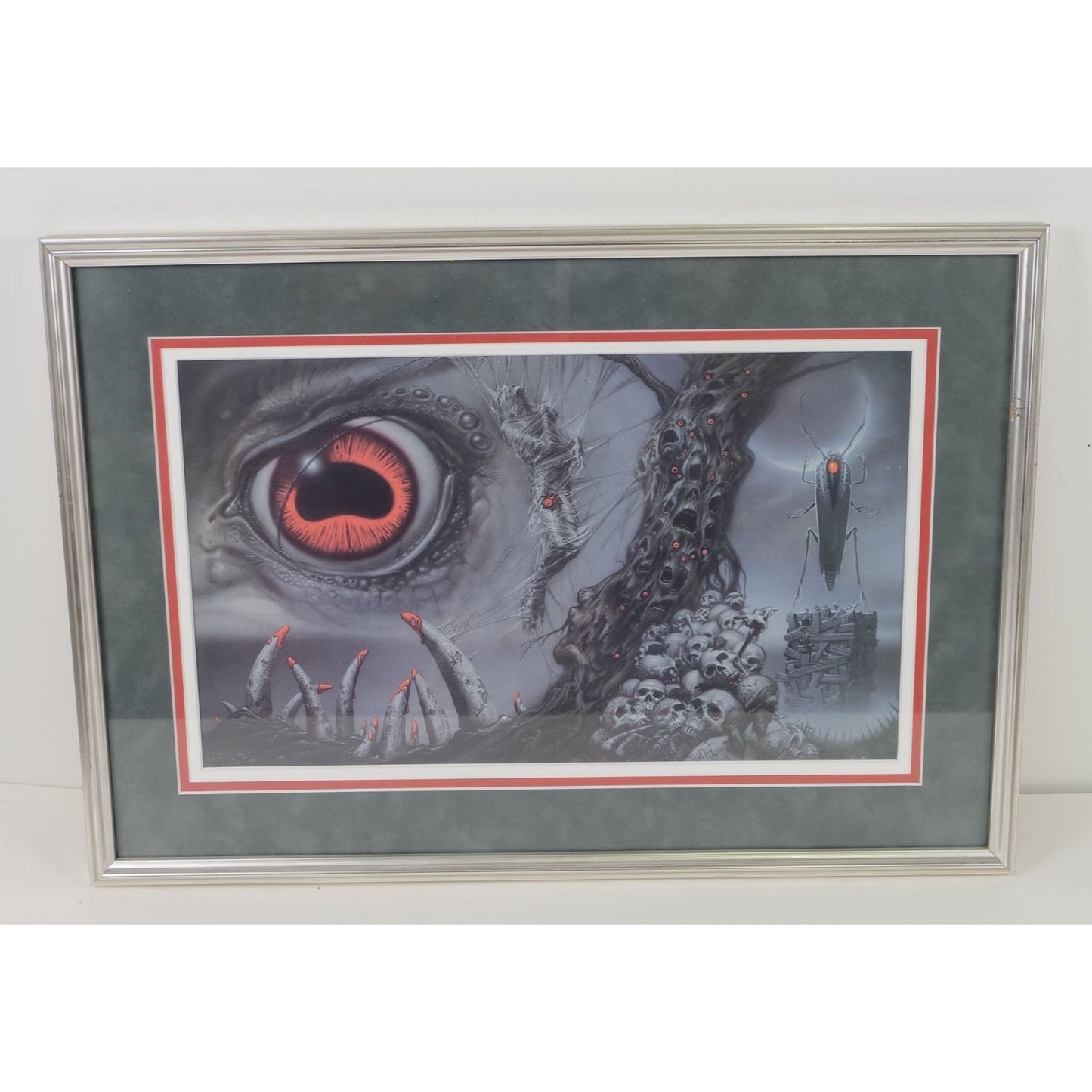 H.P. Lovecraft Lot of 2 Framed/Matted Prints Used for Book Cover Art