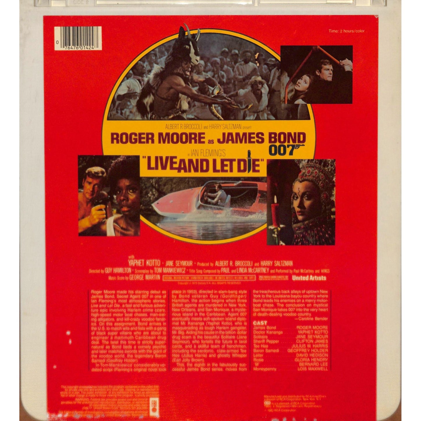 Live and Let Die (1973) Vintage CED RCA SelectaVision Videodisc TESTED WORKING