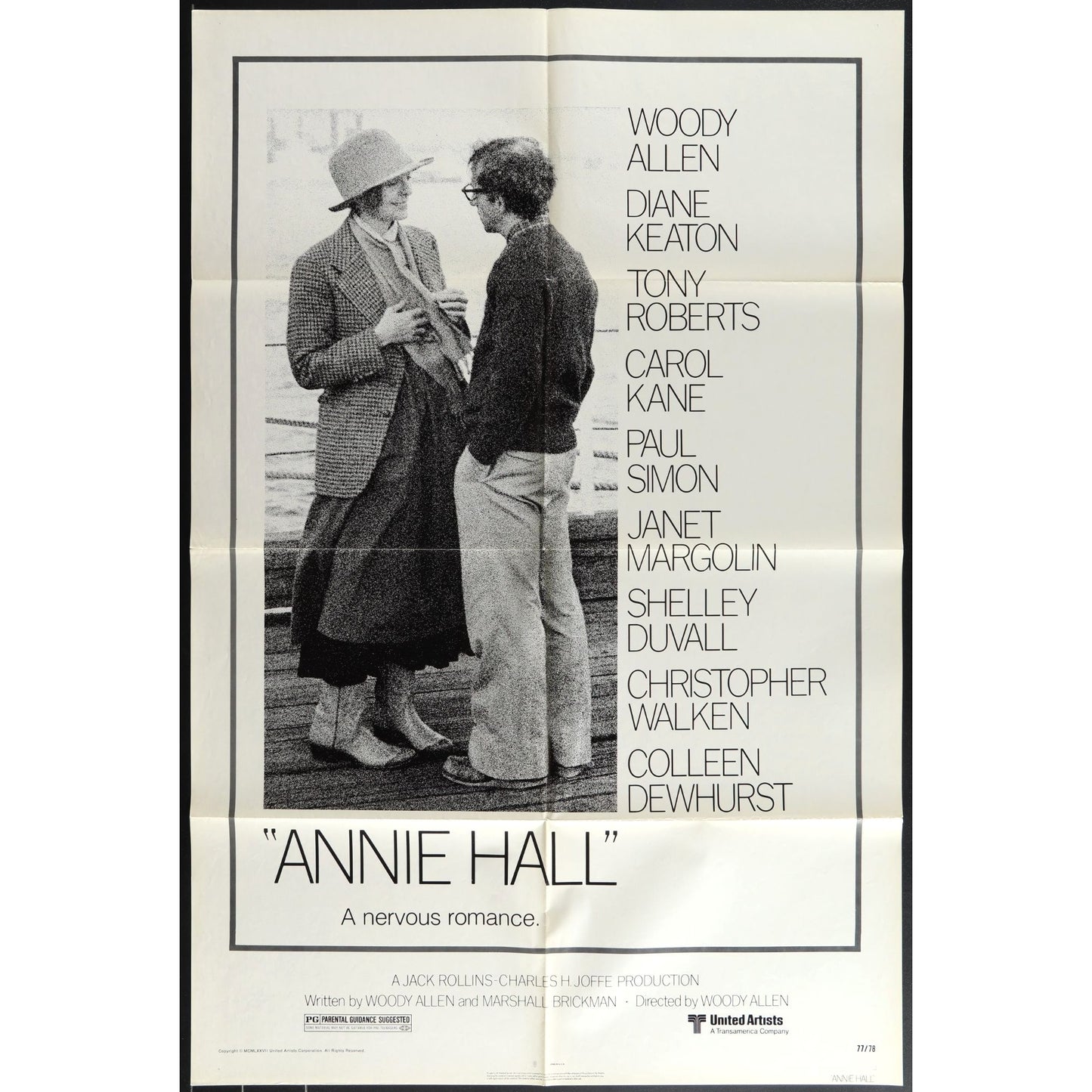 Annie Hall (1977) Original Movie Poster Folded 27x41