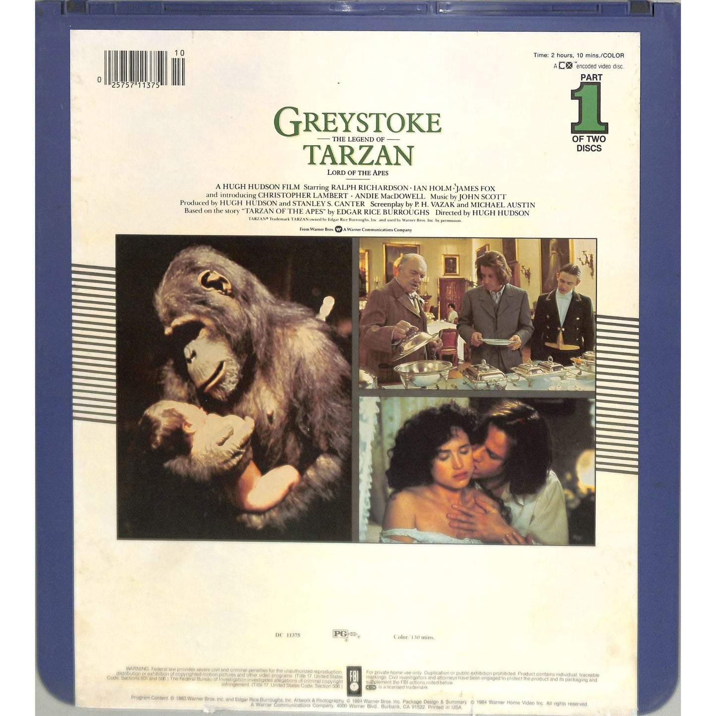 Greystoke: The Legend of Tarzan, Lord of the Apes (1984) Vintage CED Videodisc