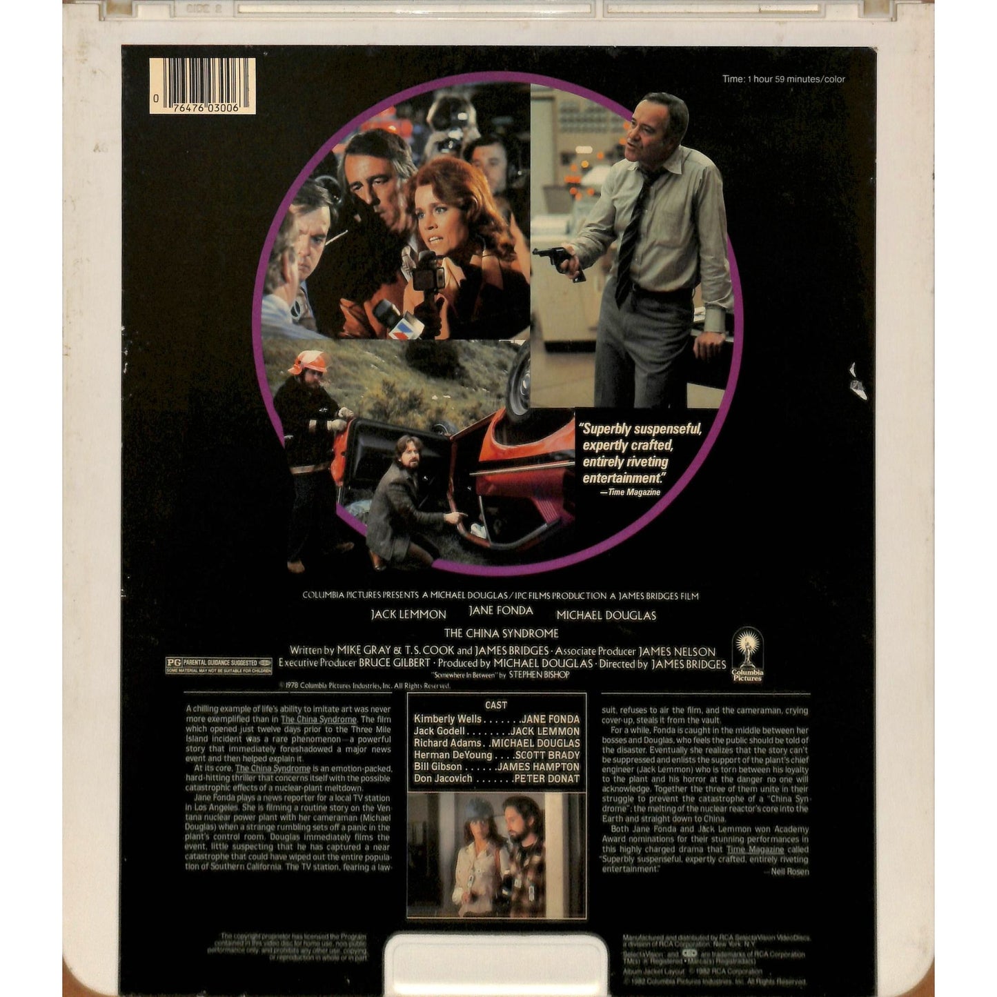 The China Syndrome (1979) Vintage CED RCA SelectaVision Videodisc TESTED WORKING