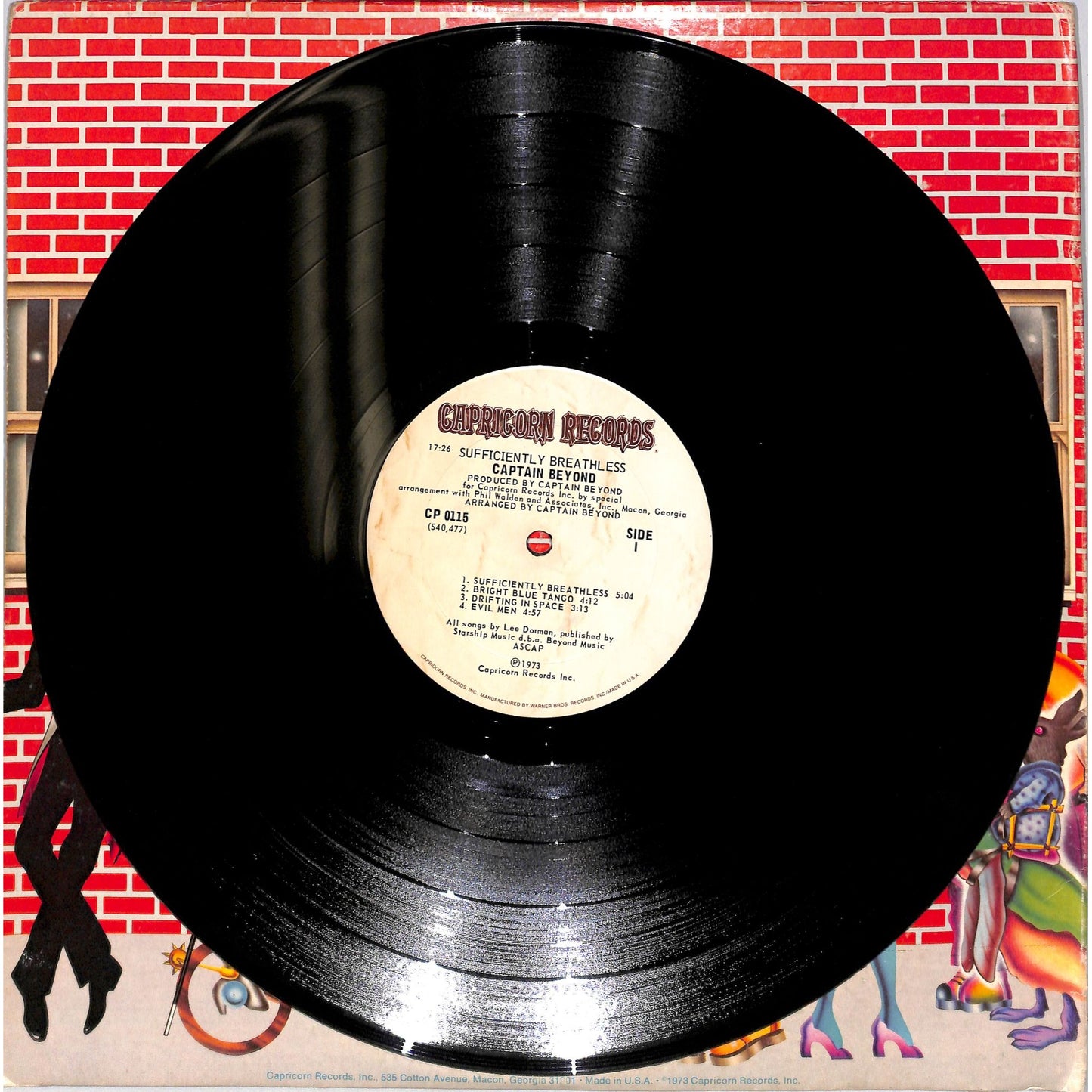 Captain Beyond - Sufficiently Breathless Vinyl Record CP 0115
