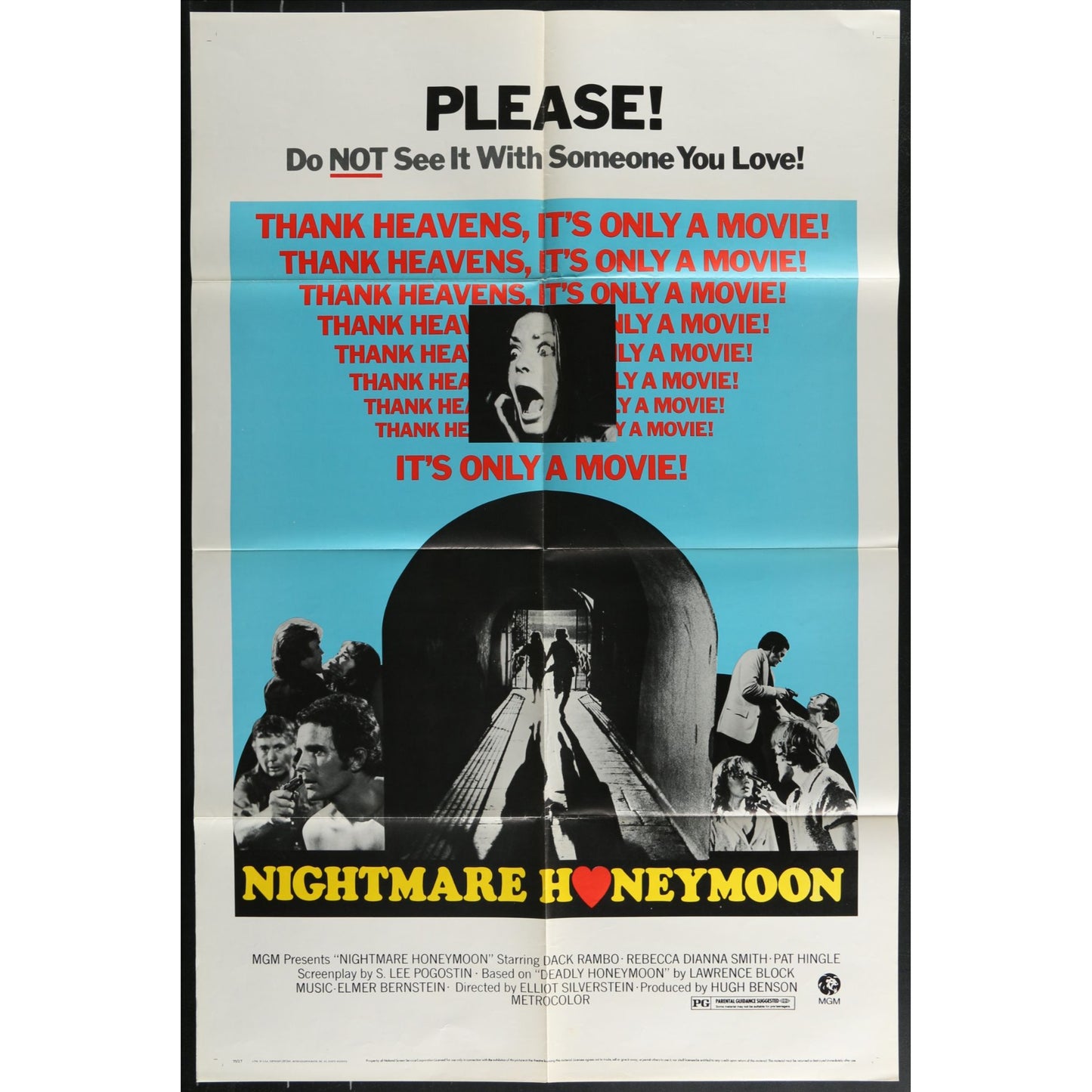 Nightmare Honeymoon (1974) Original Movie Poster Folded 27x41