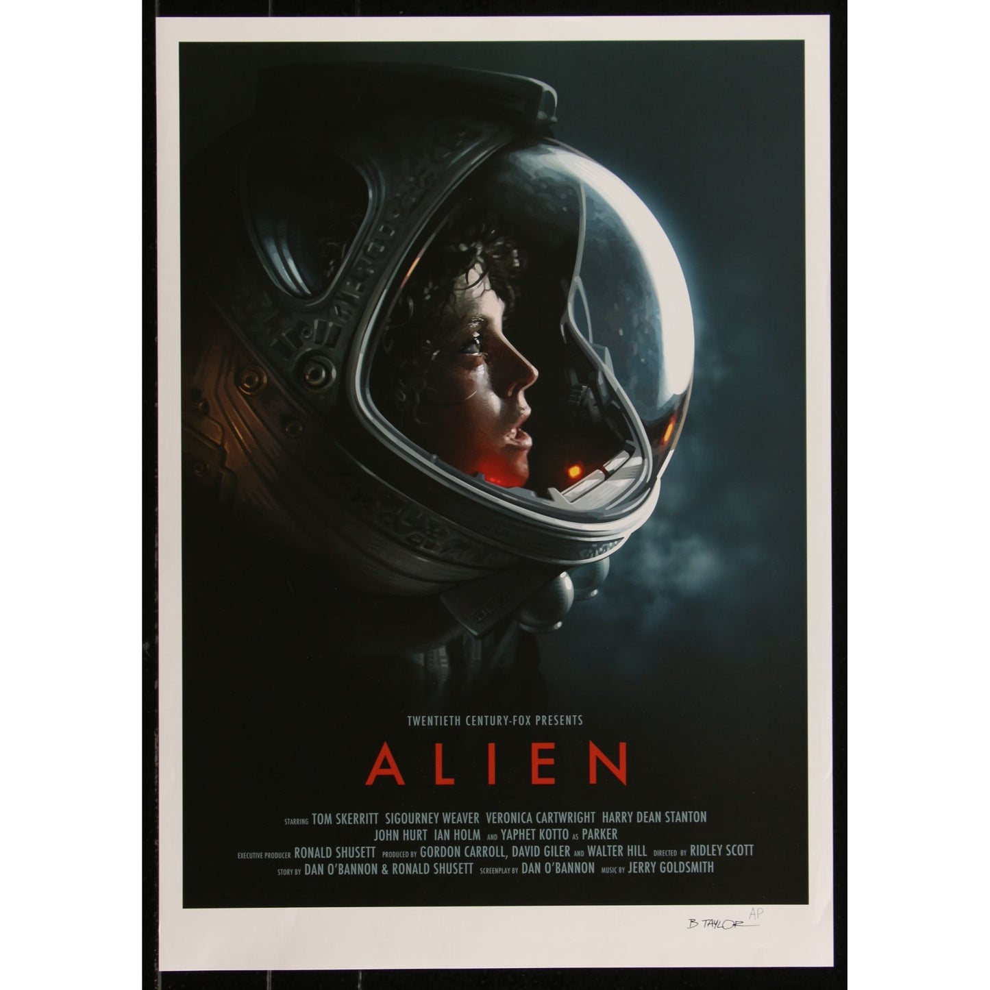 ALIEN signed artist's proof 17x23 art print 2014 Brian Leroy Taylor Ellen Ripley